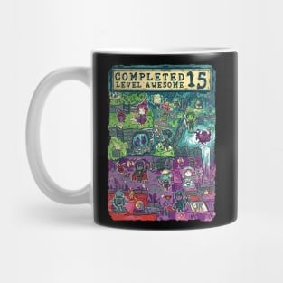 Completed Level Awesome 15 Birthday Gamer Mug